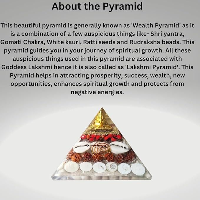 Crystal Wealth Gomati Chakra Shree Yantra Pyramid