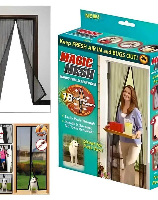 Magic Mesh Magnetic Screen Door net for Main Doors