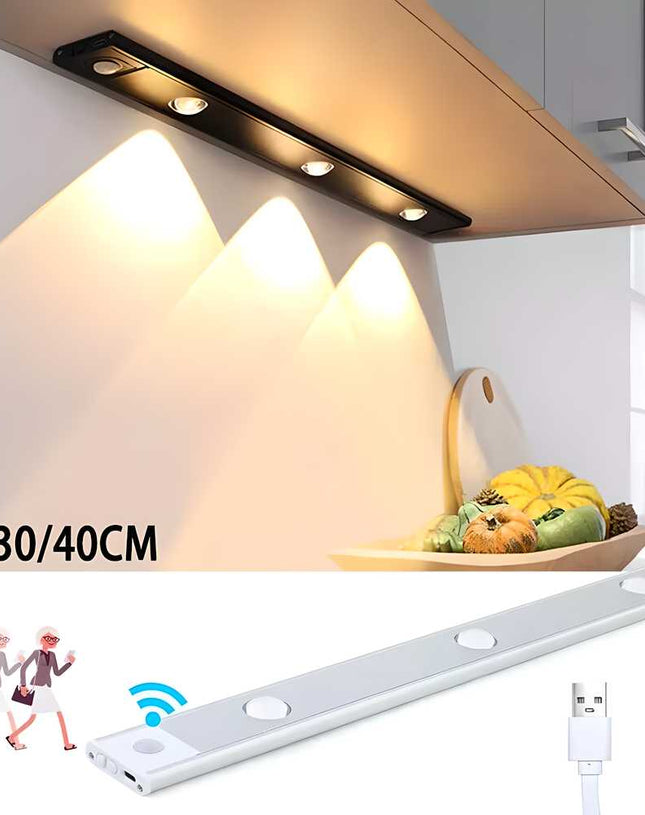 LED PIR Motion Sensor Cabinet  With USB Rechargeble